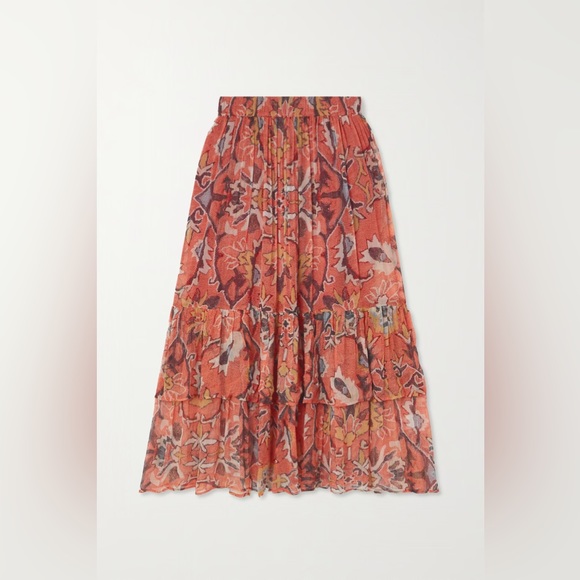 HANNAH ARTWEAR Mira Floral Print Maxi Skirt Boho Chic Bergdorf Goodman S 1 - Picture 9 of 9